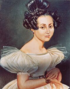 Portrait d'une jeune femme vers 1830 - Copie d'un portrait de famille