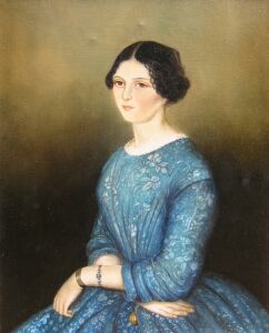 Portrait of a young lady, 19th century - Copy from a family portrait