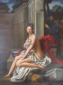 Jean-Baptiste Santerre - Suzan bathing, 1704